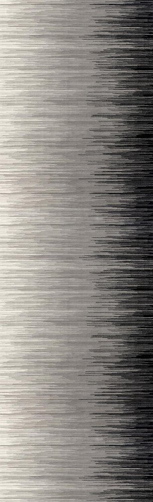 3' X 5' Black And Gray Striped Area Rug