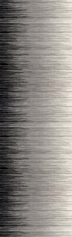 3' X 5' Black And Gray Striped Area Rug