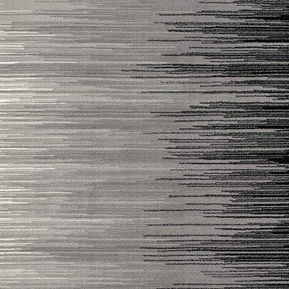 3' X 5' Black And Gray Striped Area Rug
