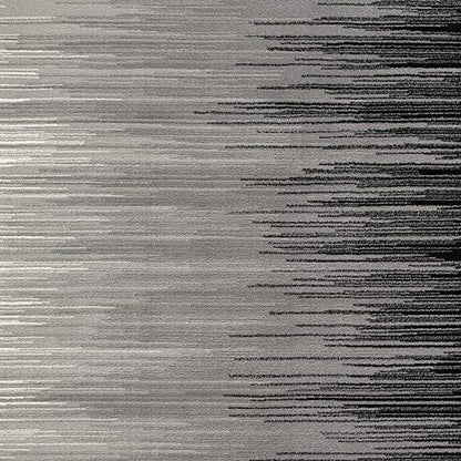 4' X 6' Black Abstract Power Loom Area Rug