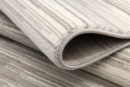 3' X 5' Black And Gray Striped Area Rug