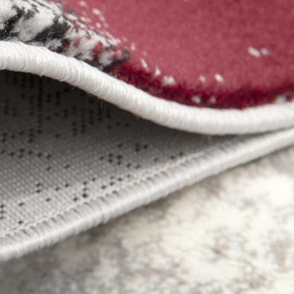 2' X 4' Gray Abstract Dhurrie Area Rug
