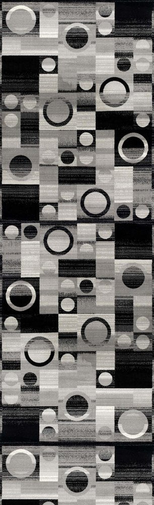 20' Gray Abstract Dhurrie Runner Rug