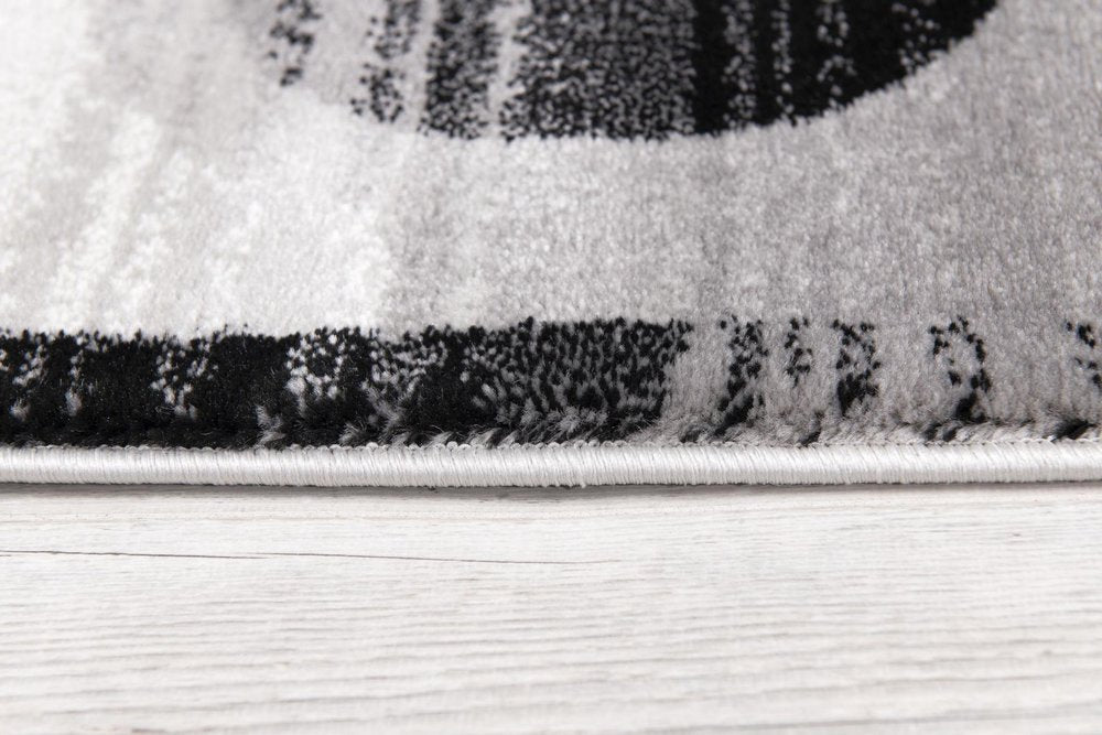 20' Gray Abstract Dhurrie Runner Rug