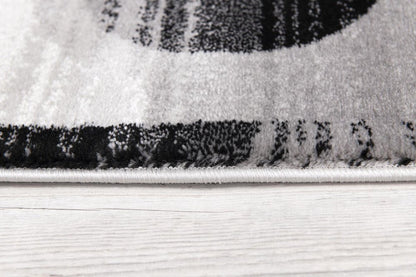 20' Gray Abstract Dhurrie Runner Rug