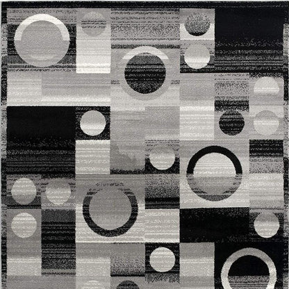 20' Gray Abstract Dhurrie Runner Rug