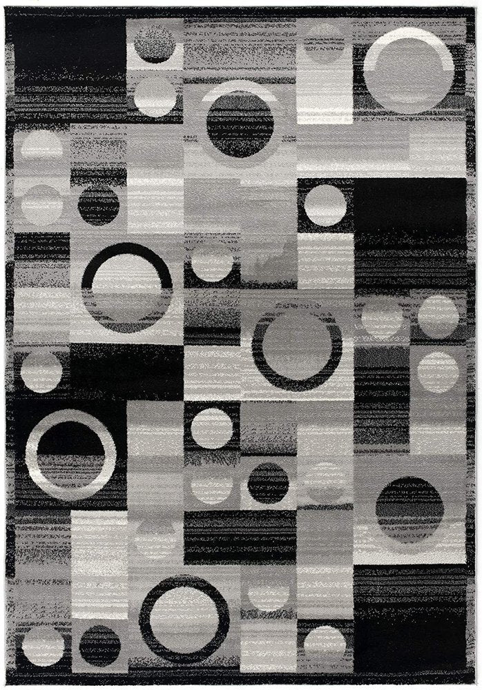 6' X 9' Gray Abstract Dhurrie Area Rug