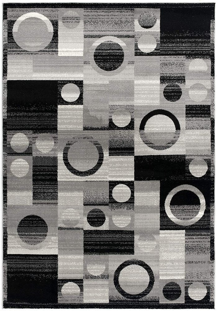 6' X 9' Gray Abstract Dhurrie Area Rug