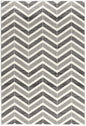 4' X 6' Gray Chevron Power Loom Area Rug