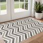 10' Gray Chevron Power Loom Runner Rug