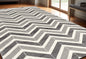 10' Gray Chevron Power Loom Runner Rug