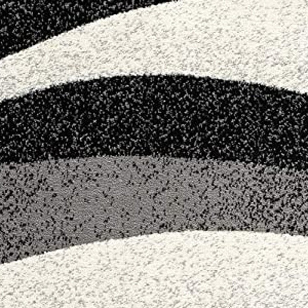 3' X 5' Gray Abstract Power Loom Area Rug