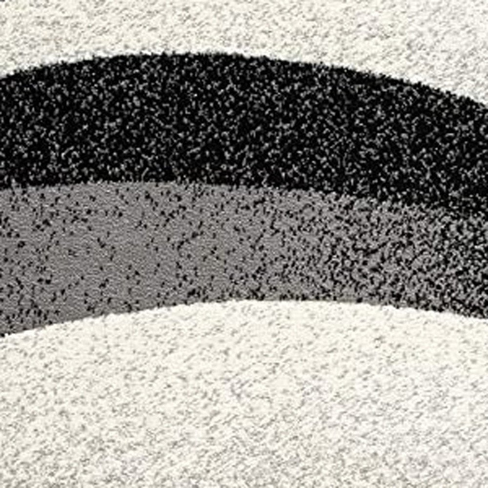 3' X 5' Gray Abstract Power Loom Area Rug