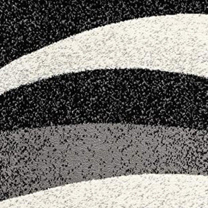 3' X 5' Gray Abstract Power Loom Area Rug