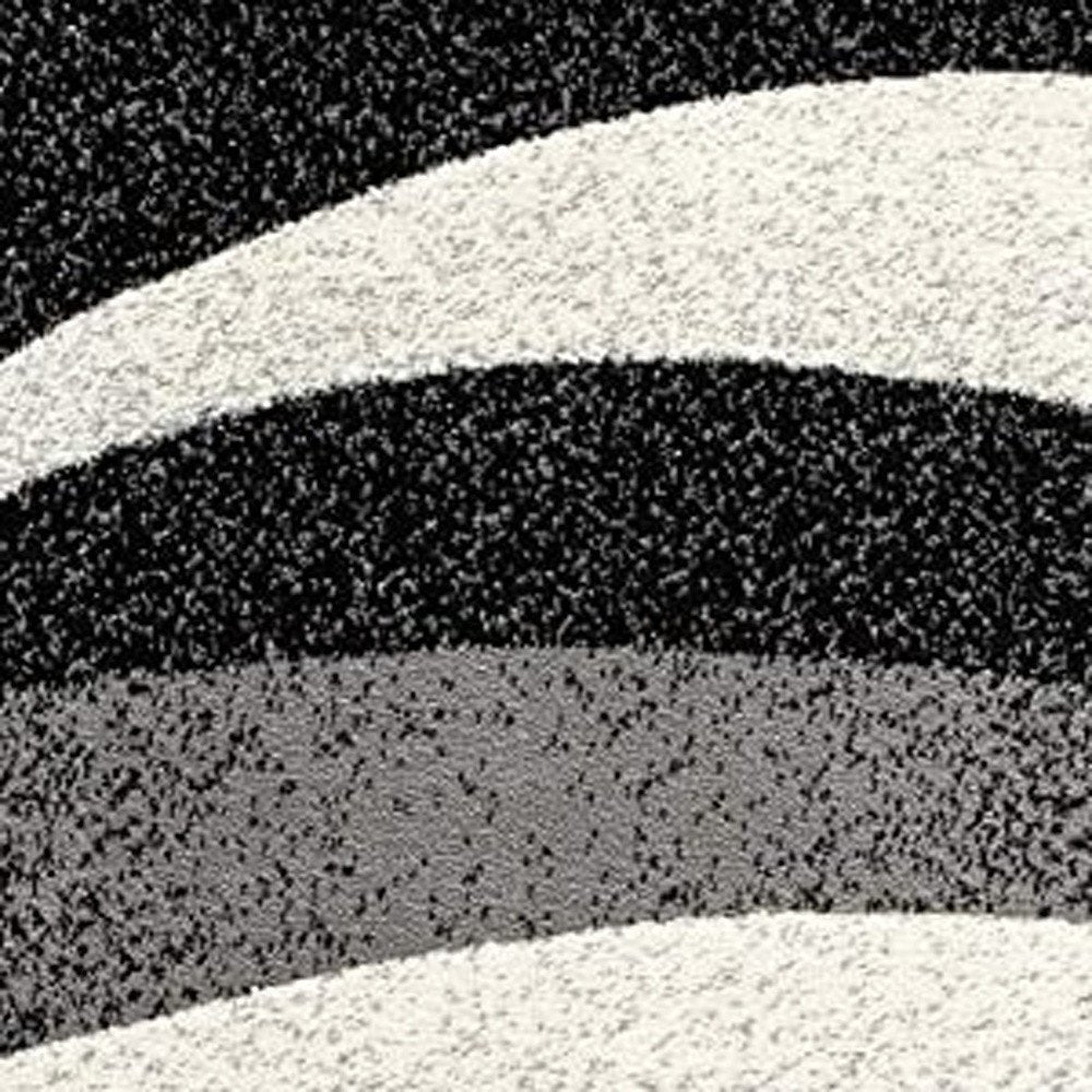 3' X 5' Gray Abstract Power Loom Area Rug