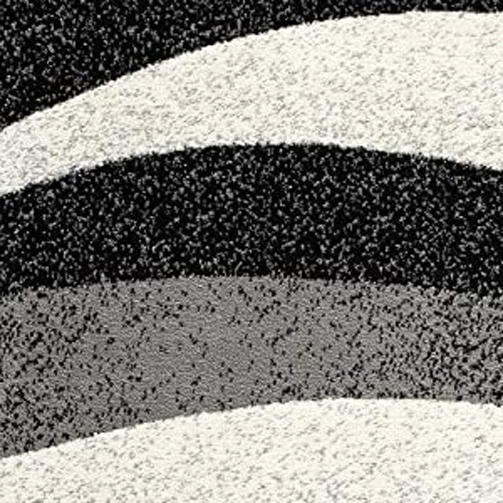 3' X 5' Gray Abstract Power Loom Area Rug