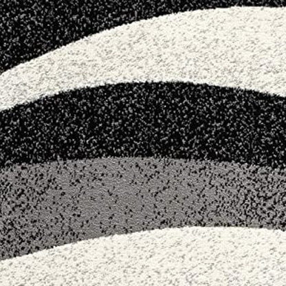 3' X 5' Gray Abstract Power Loom Area Rug