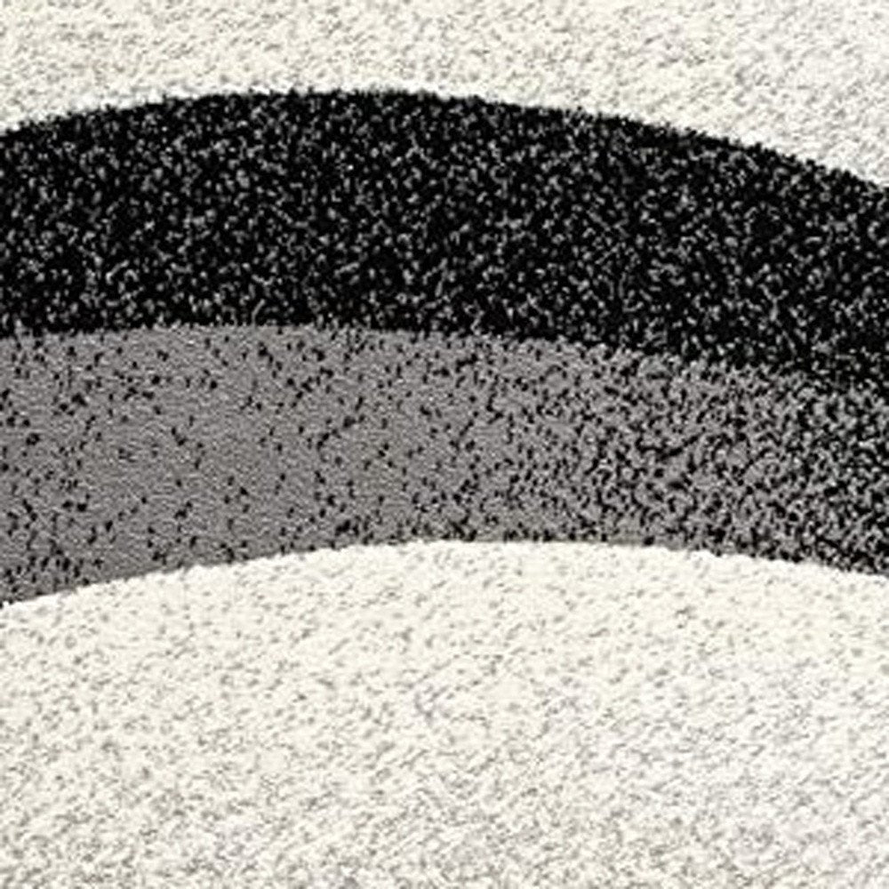 3' X 5' Gray Abstract Power Loom Area Rug