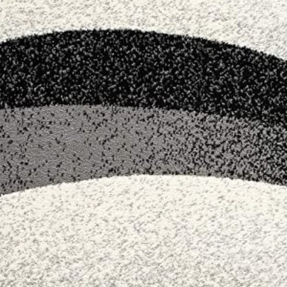 3' X 5' Gray Abstract Power Loom Area Rug