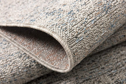 3' X 5' Blue And Gray Distressed Area Rug