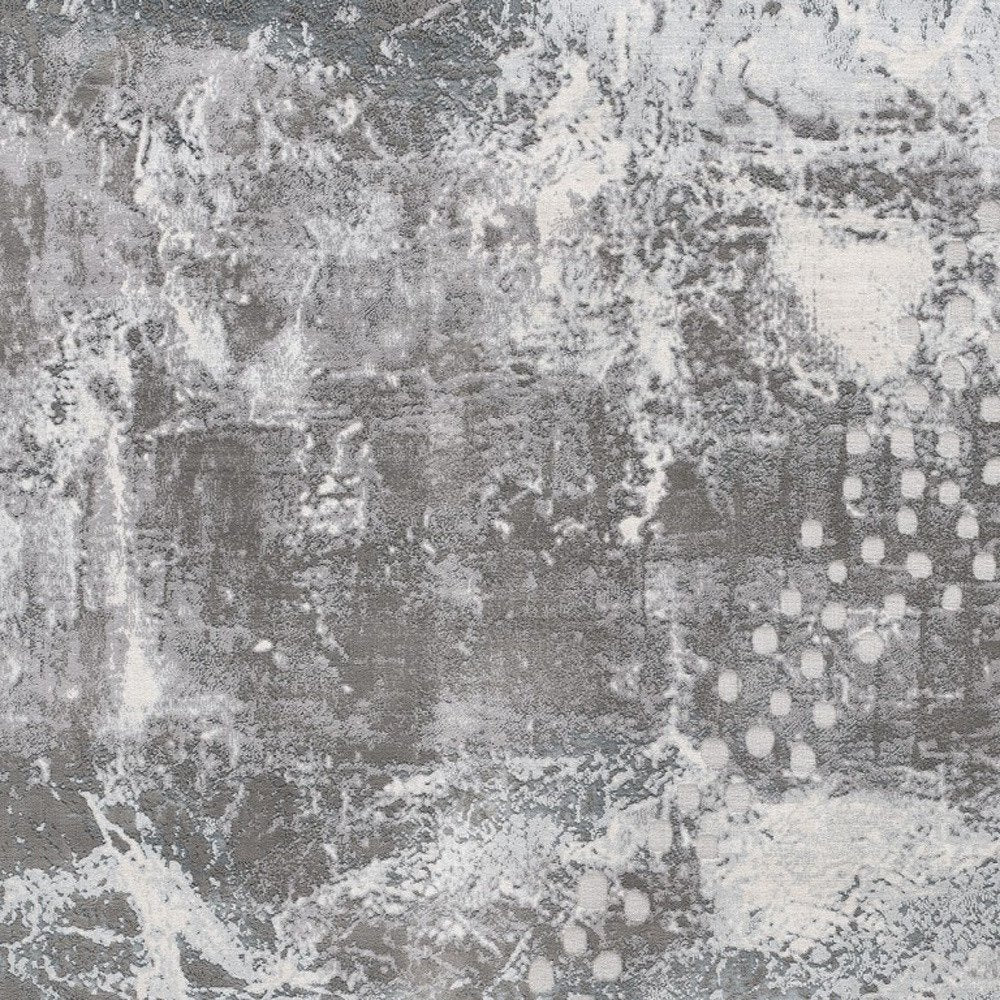 5' X 7' Gray And Ivory Abstract Area Rug