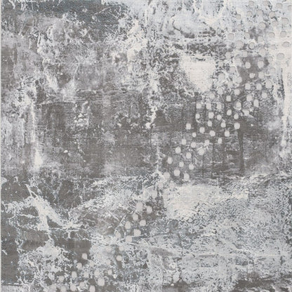 5' X 7' Gray And Ivory Abstract Area Rug