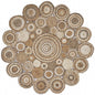 6' Natural Jute Hand Braided Round Rug
