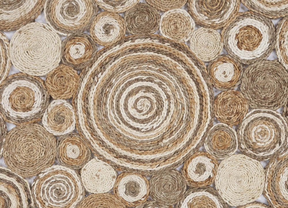 6' Natural Jute Hand Braided Round Rug
