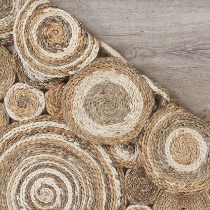 6' Natural Jute Hand Braided Round Rug