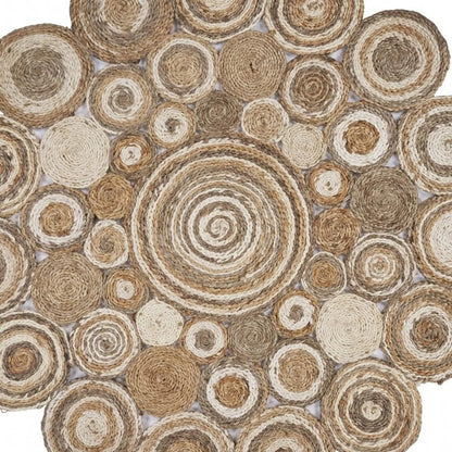 6' Natural Jute Hand Braided Round Rug