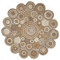6' Natural Jute Hand Braided Round Rug