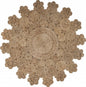 5' X 5' Natural Jute Abstract Geometric Hand Braided Area Rug