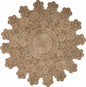 6' Natural Jute Abstract Geometric Hand Braided Round Rug
