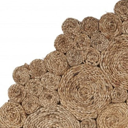 8' Natural Jute Hand Braided Round Rug