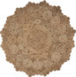 8' Natural Jute Hand Braided Round Rug