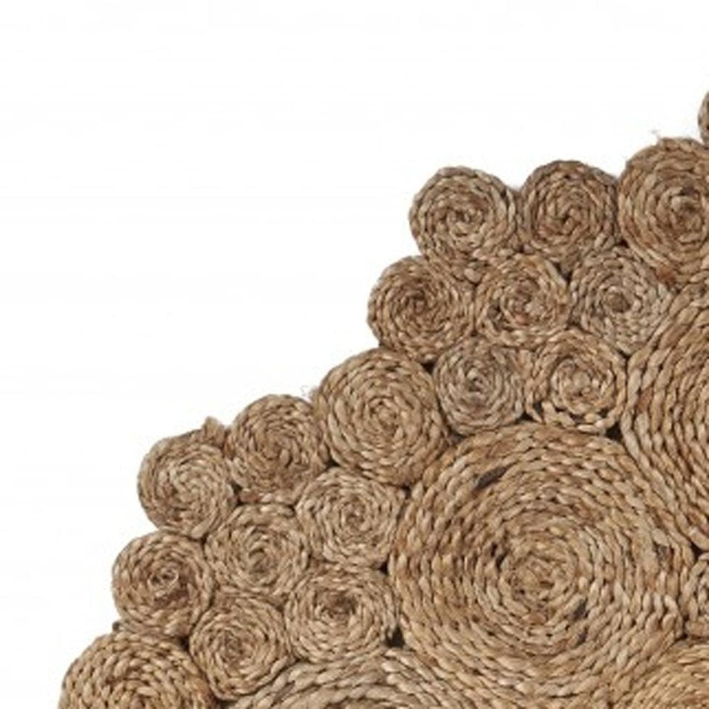 8' Natural Jute Hand Braided Round Rug