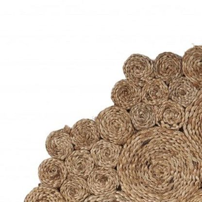 8' Natural Jute Hand Braided Round Rug