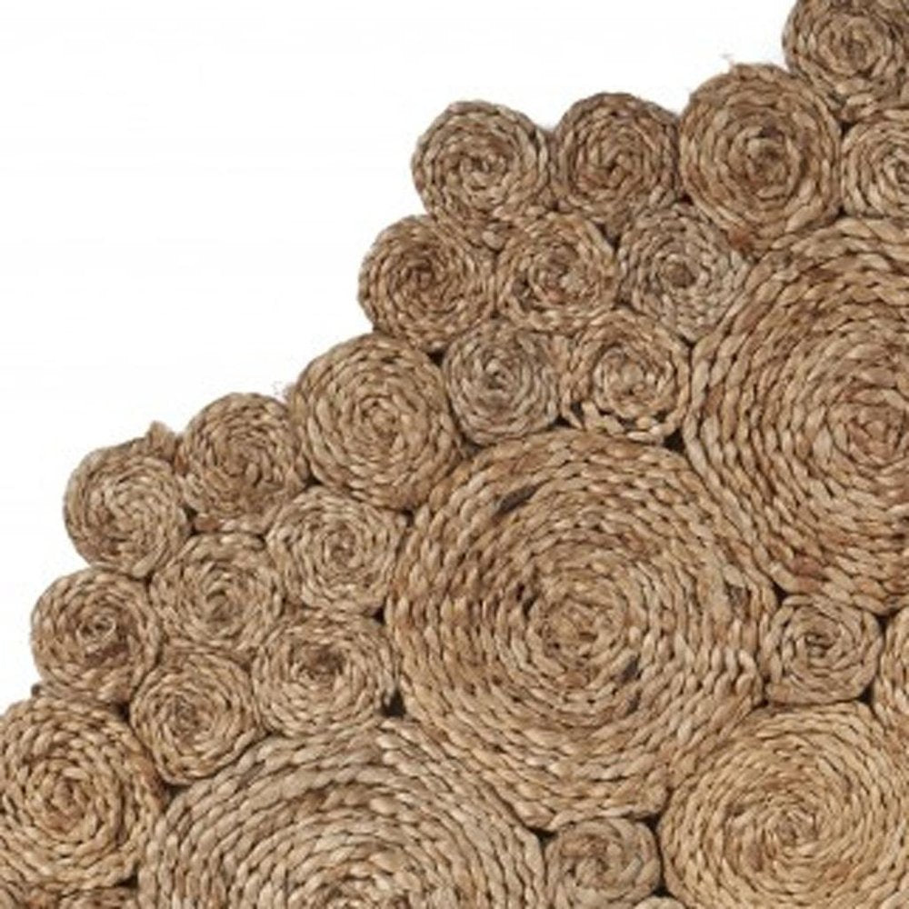 8' Natural Jute Hand Braided Round Rug
