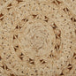 5' X 5' Natural Jute Abstract Geometric Hand Braided Area Rug