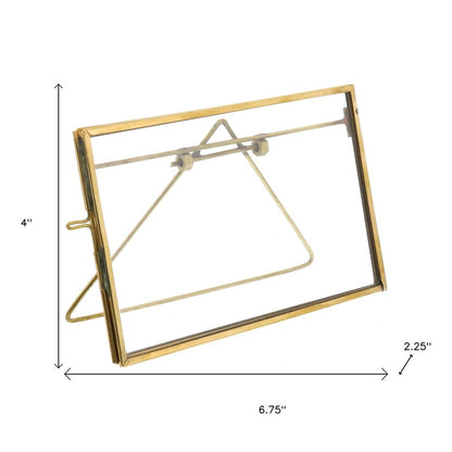 5" x 7" Gold Metal Tabletop Picture Frame