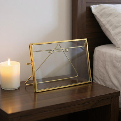 5" x 7" Gold Metal Tabletop Picture Frame