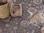 10' Gray And Ivory Oriental Runner Rug