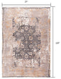 10' Gray And Ivory Oriental Runner Rug