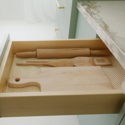 6' x 9' Ivory Striped Weave Non Slip Rug Pad