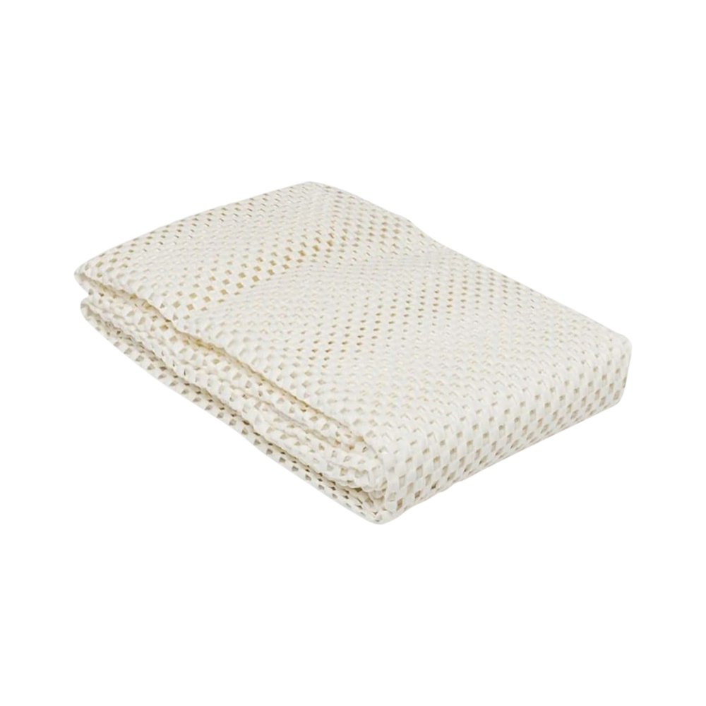 2' x 8' Ivory Striped Weave Non Slip Rug Pad