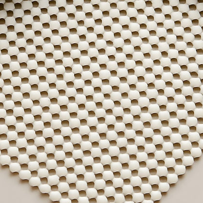 6' x 9' Ivory Striped Weave Non Slip Rug Pad