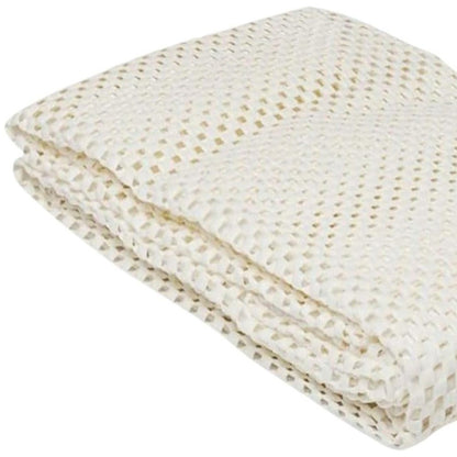6' x 9' Ivory Striped Weave Non Slip Rug Pad