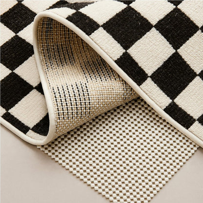 6' x 9' Ivory Striped Weave Non Slip Rug Pad