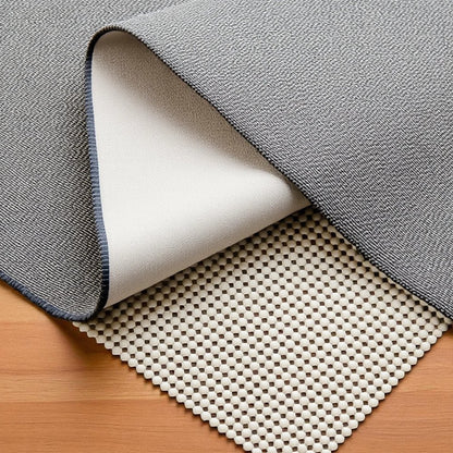 8' x 10' Ivory Striped Weave Non Slip Rug Pad