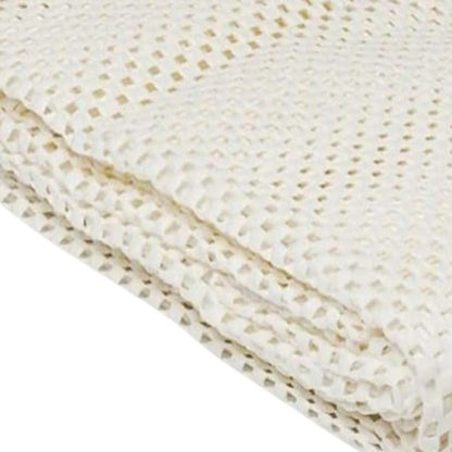 8' x 10' Ivory Striped Weave Non Slip Rug Pad